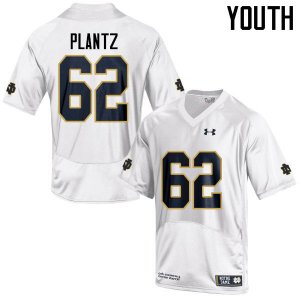 Notre Dame Fighting Irish Youth Logan Plantz #62 White Under Armour Authentic Stitched College NCAA Football Jersey CDZ8199XN